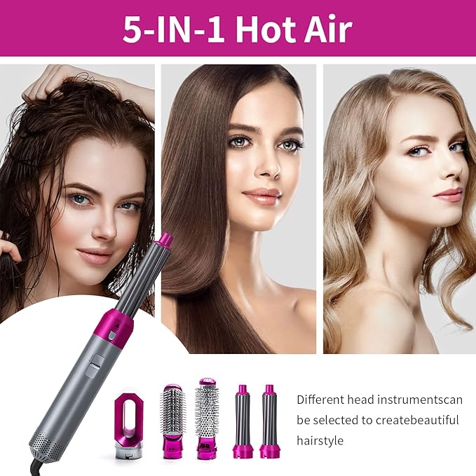 ʜᴏᴍᴇ ᴢᴇɴɪᴛʜ™ Hot Hair Brush 5 in 1 – فرشاة الشعر الساخنة 5 في 1